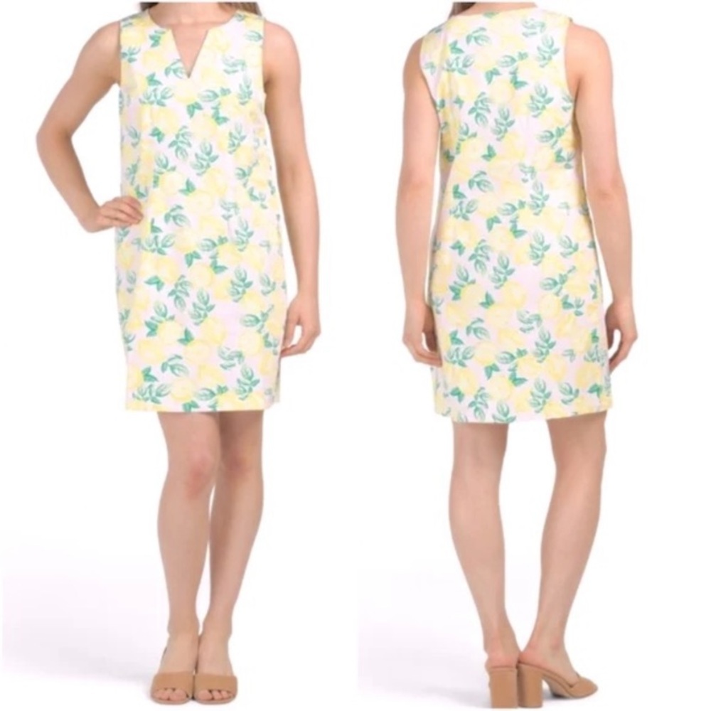 Cynthia Rowley Lemon Print Sleeveless Dress